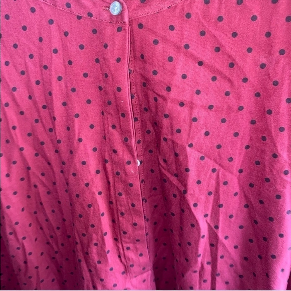 Loft The Softened Red Polka Dot Popover - Picture 2 of 5